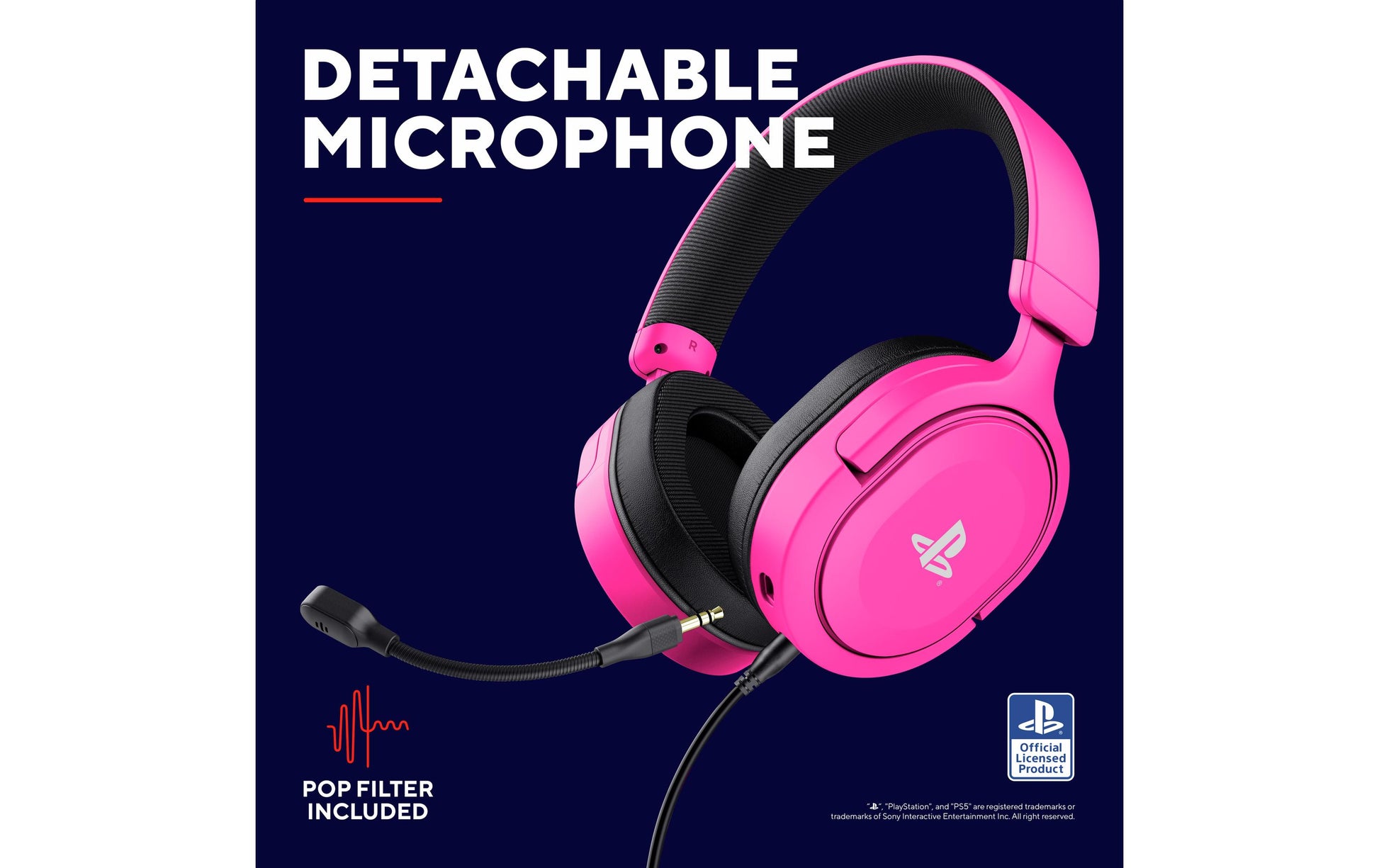 Trust GXT 498P Forta Gaming-Headset – Over-Ear, Stereo, Kabelgebunden, 3,5 mm Klinke, Rosa