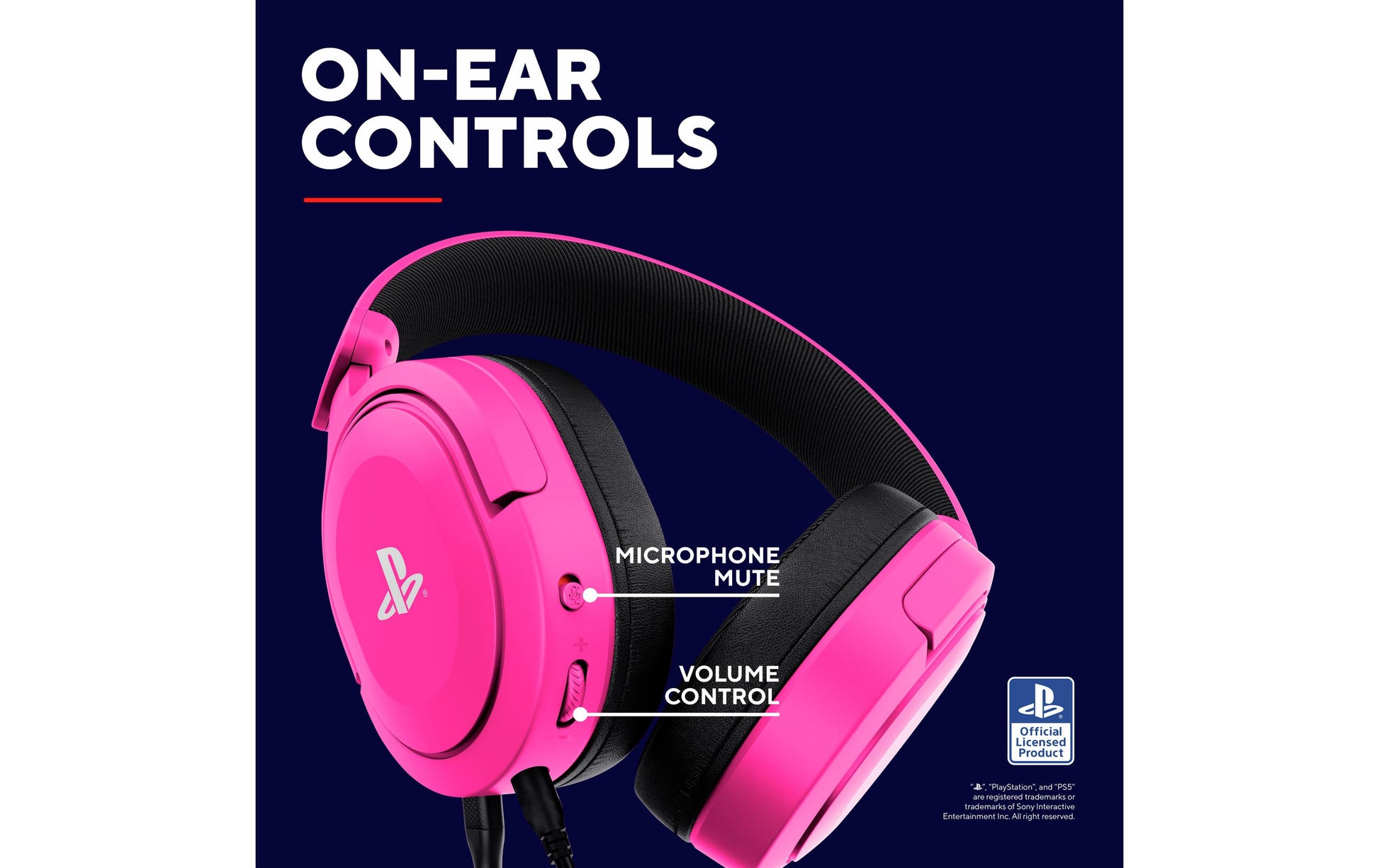 Trust GXT 498P Forta Gaming-Headset – Over-Ear, Stereo, Kabelgebunden, 3,5 mm Klinke, Rosa