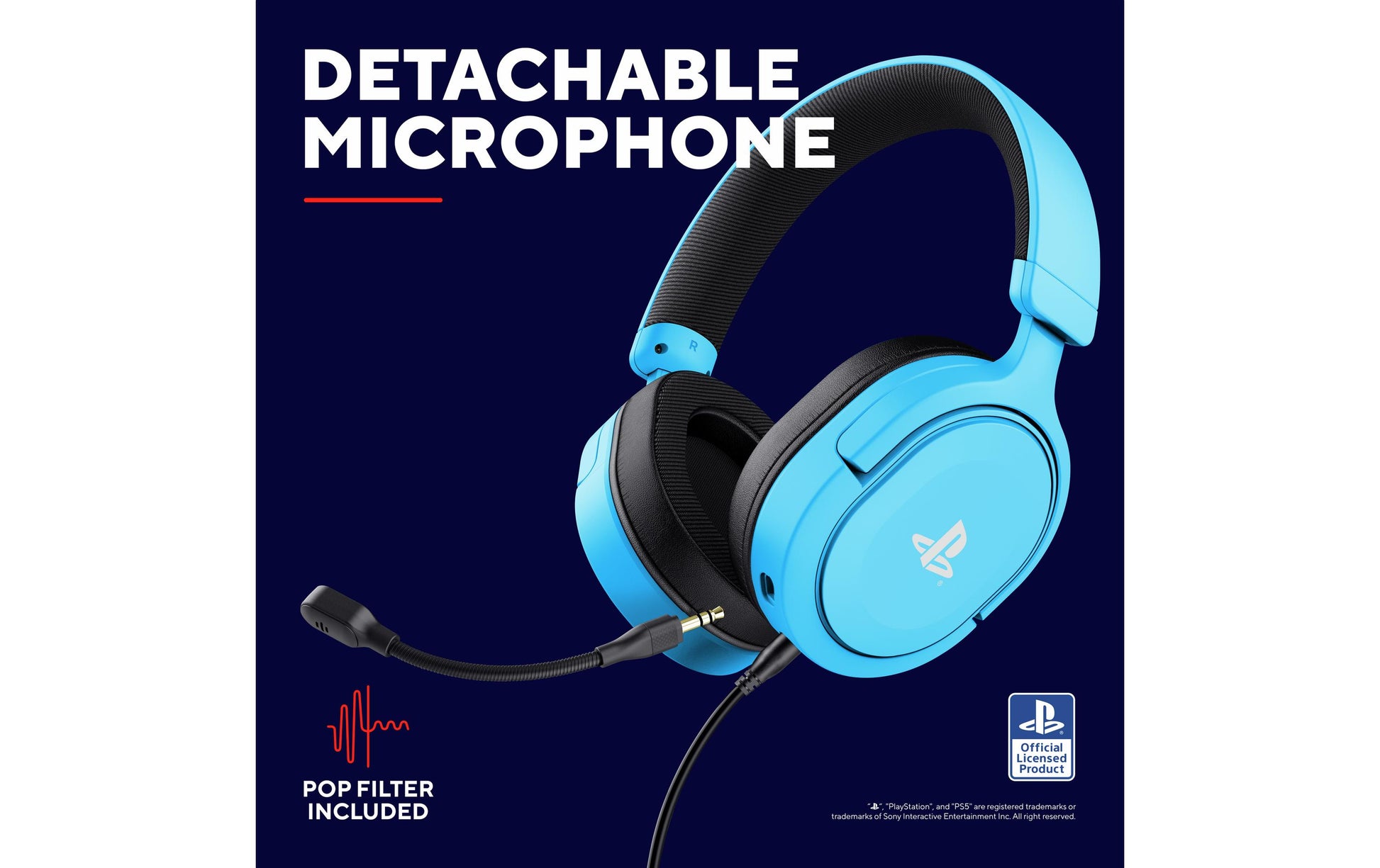 Trust GXT498B Forta Gaming-Headset – Over-Ear, Stereo, 3,5 mm Klinke, für PS5, PS4 und andere, Blau