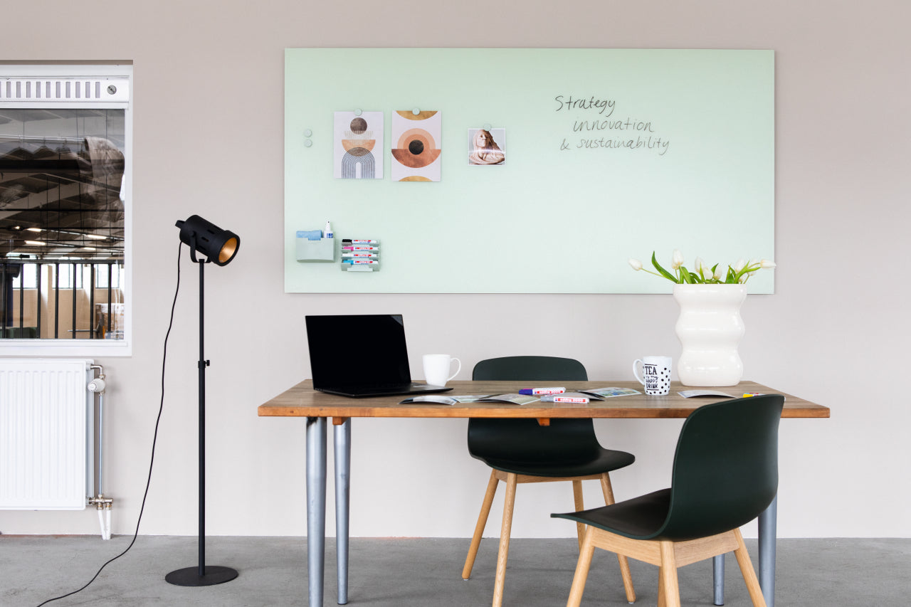 Legamaster Whiteboard – 120 × 90 cm, Glas, magnetisch, Wandmontage, inkl. 2 Magnete