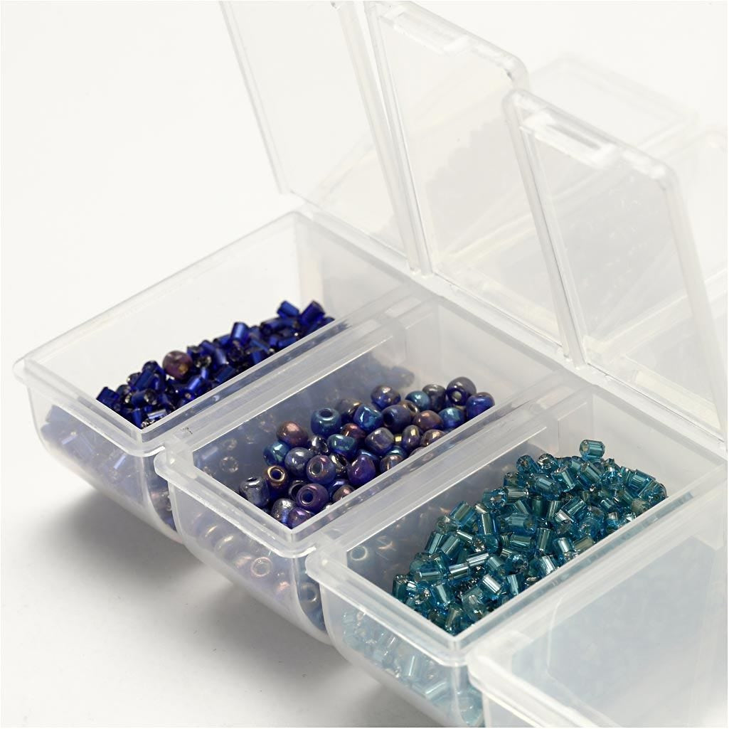 Creativ Company 13163 Aufbewahrungsbox (mit Deckel) – Kunststoff – Transparent – mit Verriegelung