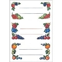HERMA Schmucketiketten – Motiv Beeren – Papier, permanent haftend, 12 Stück, 4 Bögen