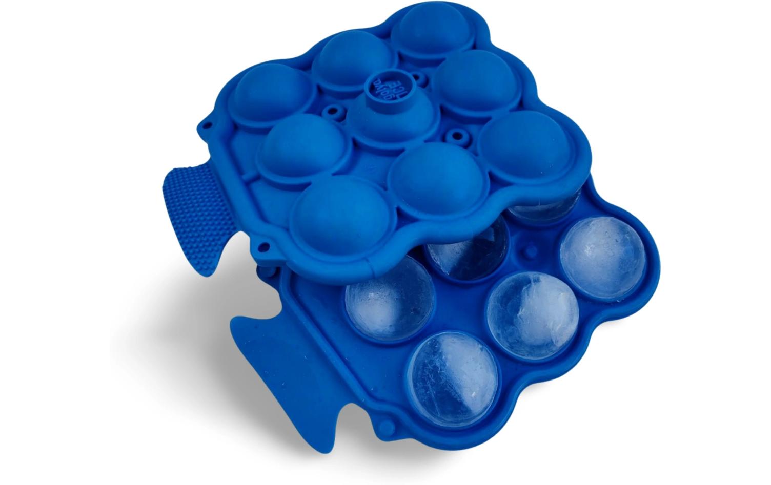 Golyo ice Eiswürfelform 23 × 18 × 5 cm, Silikon, Blau, 9 Mulden