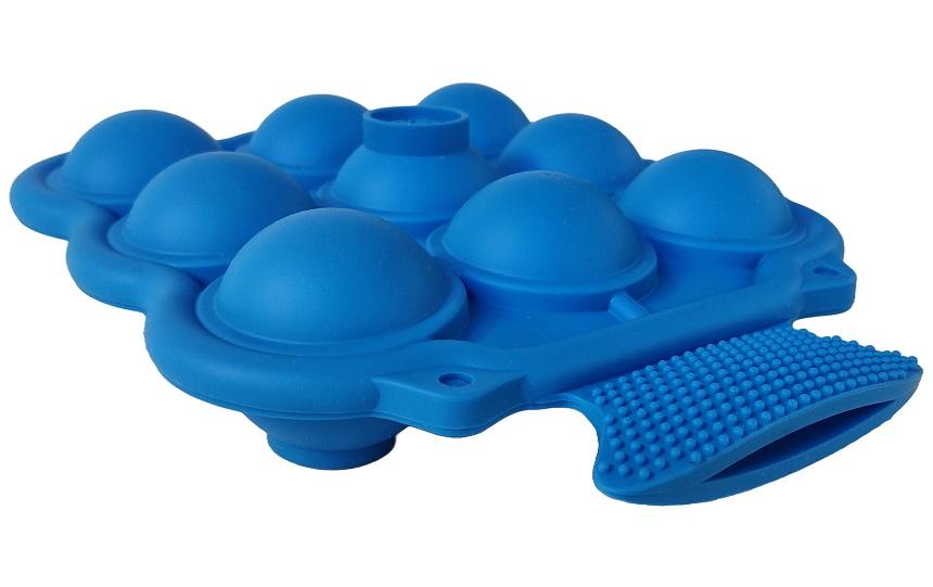 Golyo ice Eiswürfelform 23 × 18 × 5 cm, Silikon, Blau, 9 Mulden