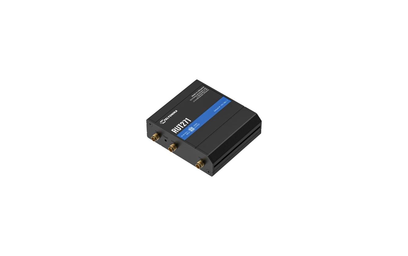 Teltonika RUT271 – 5G RedCap Router – Wi‑Fi 4, 2× 10/100 RJ‑45, PoE, DIN-Schienen-/Wandmontage
