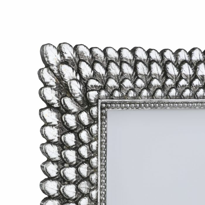 EGLO Bilderrahmen – für 13 × 18 cm – Glas & Kunststoff & Polyresin, silber