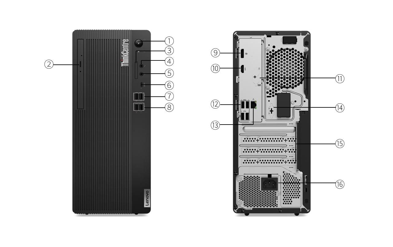 Lenovo ThinkCentre M70t Gen 5, i5-14500, 16 GB, 512 GB SSD – Windows 11 Pro