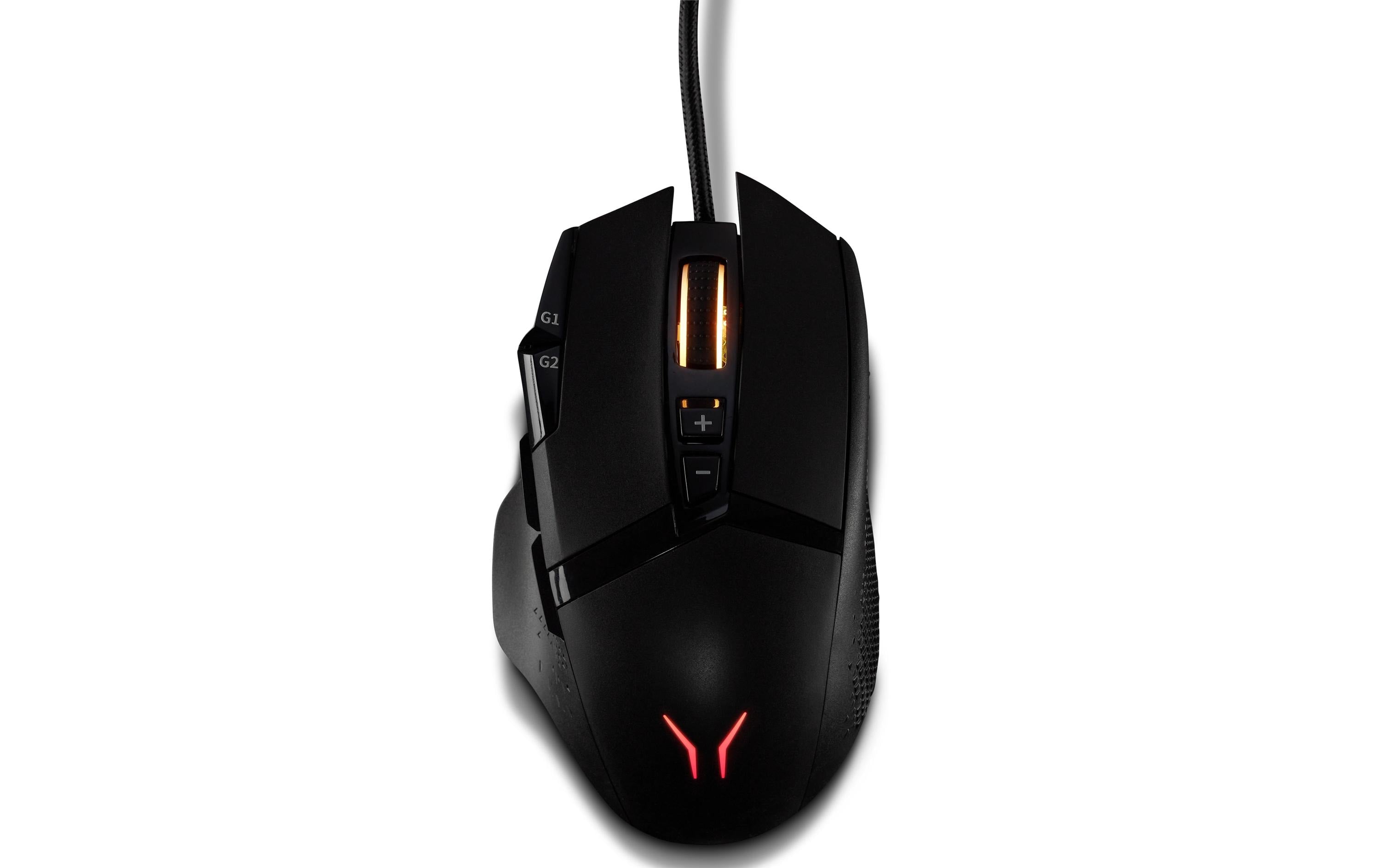 Erazer Mouse Wizard P20 Gaming-Maus – kabelgebunden, für Rechtshänder, RGB, umschaltbare DPI, schwarz