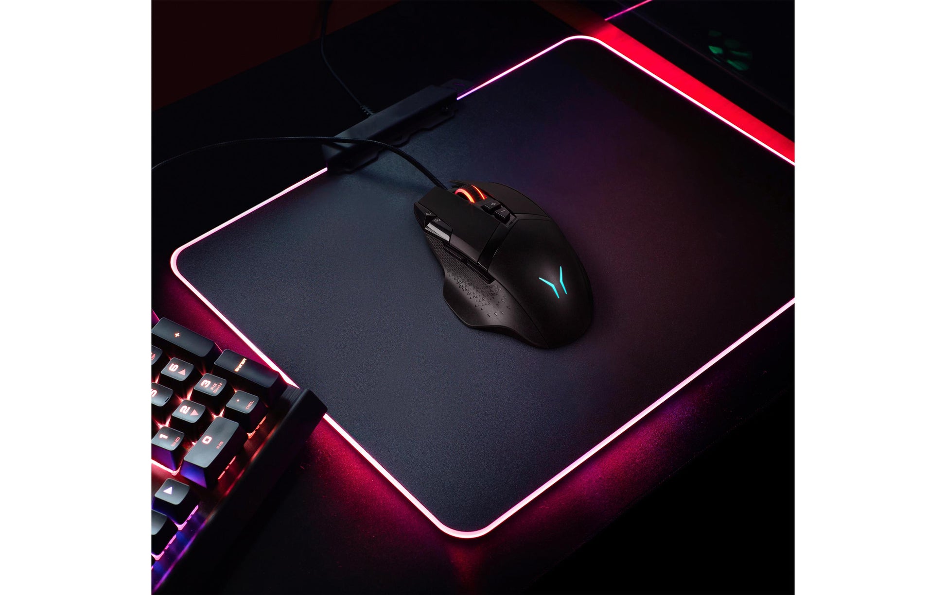 Erazer Mouse Wizard P20 Gaming-Maus – kabelgebunden, für Rechtshänder, RGB, umschaltbare DPI, schwarz