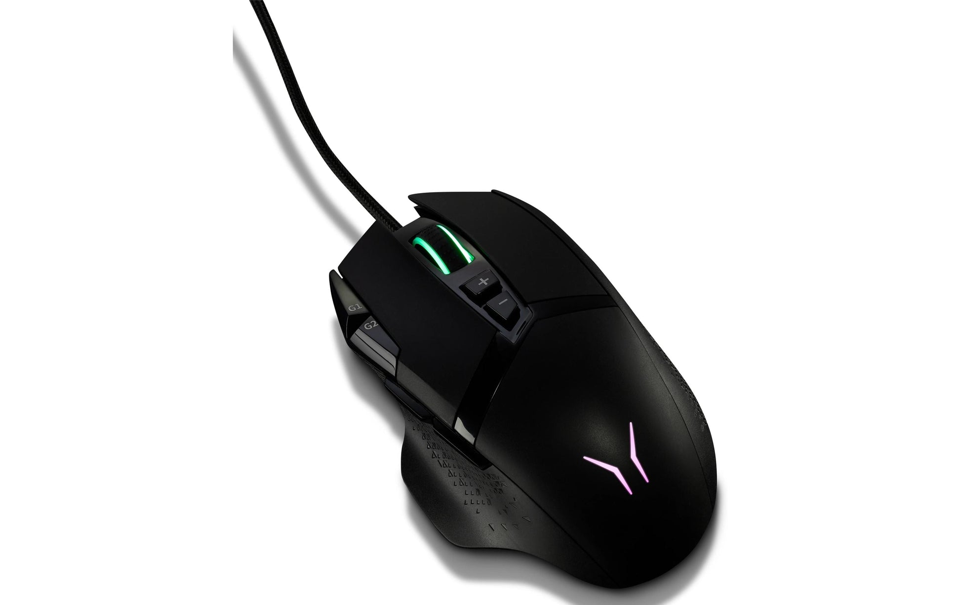 Erazer Mouse Wizard P20 Gaming-Maus – kabelgebunden, für Rechtshänder, RGB, umschaltbare DPI, schwarz