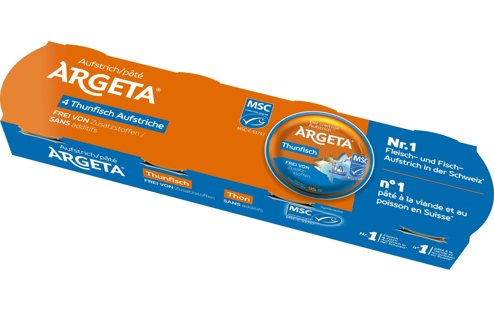 Argeta Thunfisch Fischpastete, glutenfrei – 4×95 g