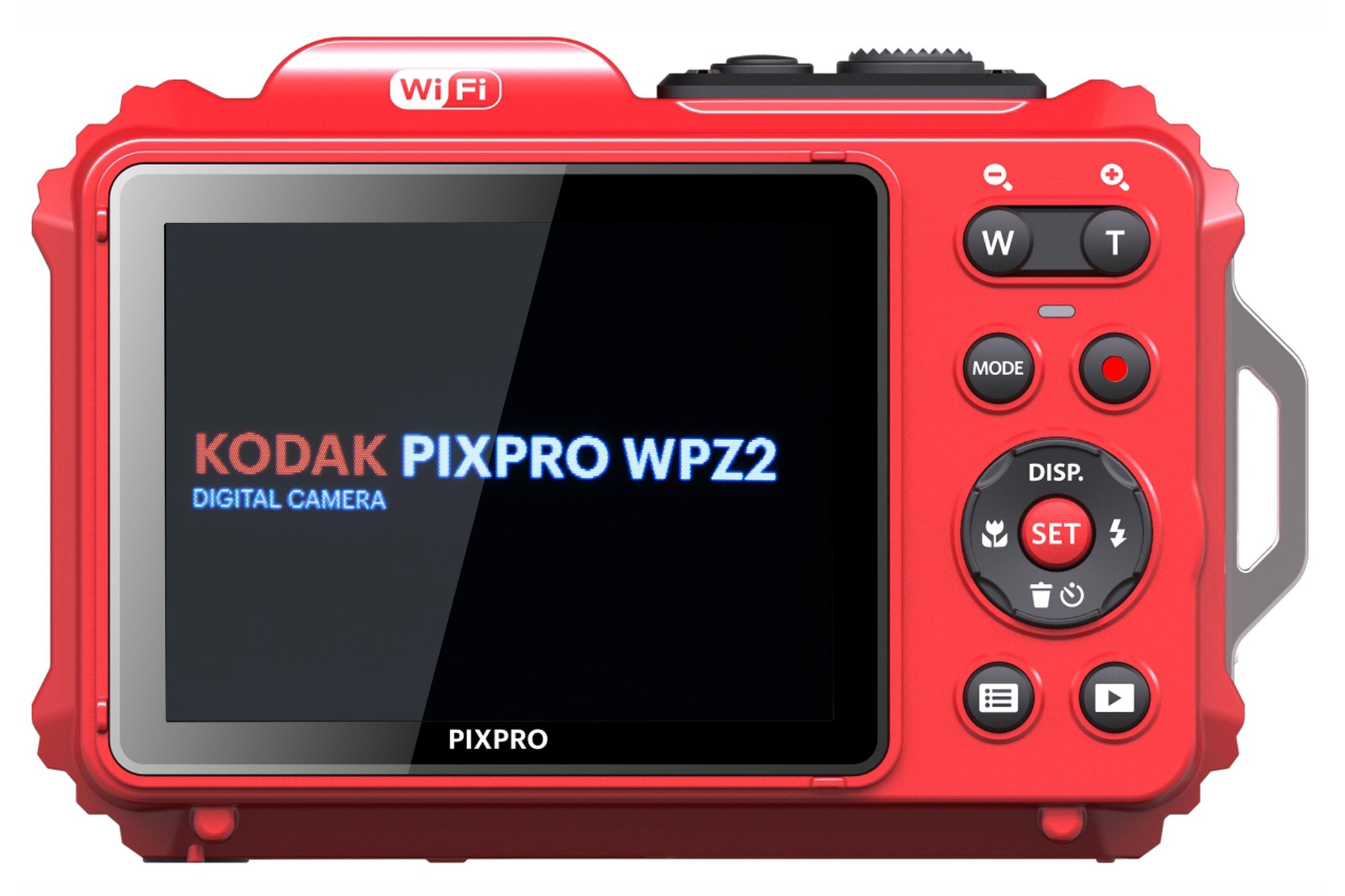 Kodak WPZ2 – Outdoor-Kompaktkamera, 16,4 MP 1/2,3", 1080p, 4× optischer Zoom, Rot