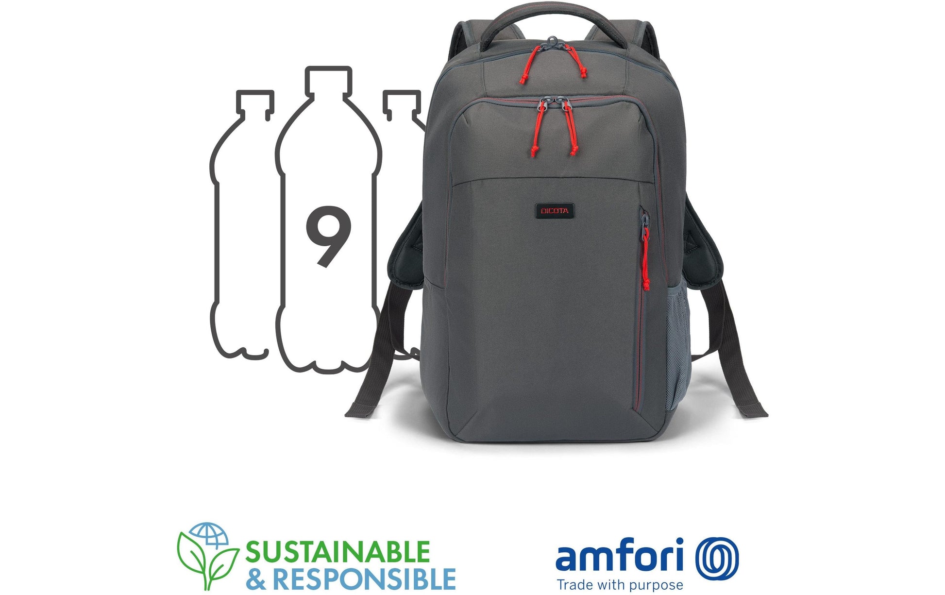 DICOTA Spin II – Notebook-Rucksack – für 13–16" Notebook, Grau