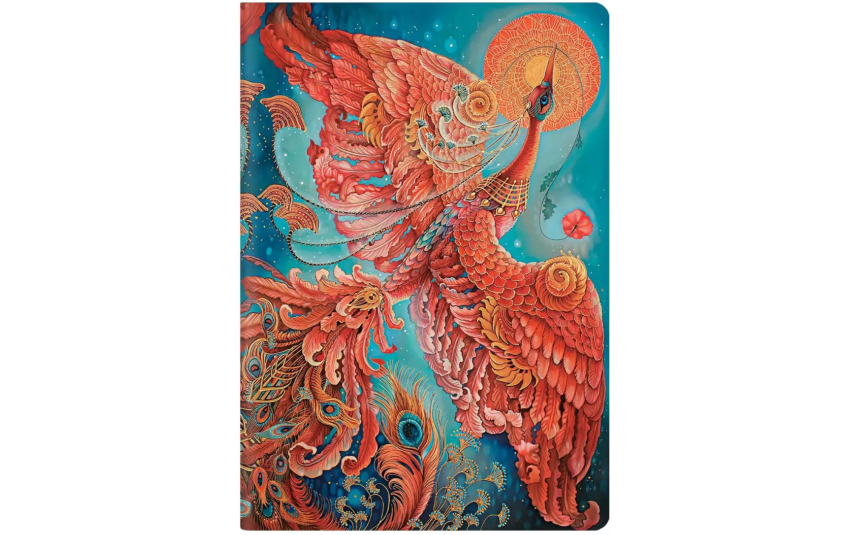Paperblanks Notizheft – A6 – 80 Blatt – 100 g/m² – Hardcover, perforiert, abgerundete Kanten – rot, FSC