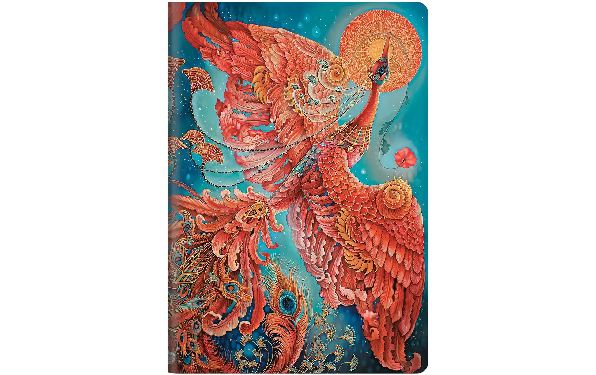 Paperblanks Notizheft – A5 – 80 Blatt – 100 g/m² – Hardcover, perforiert, abgerundete Kanten – rot, FSC