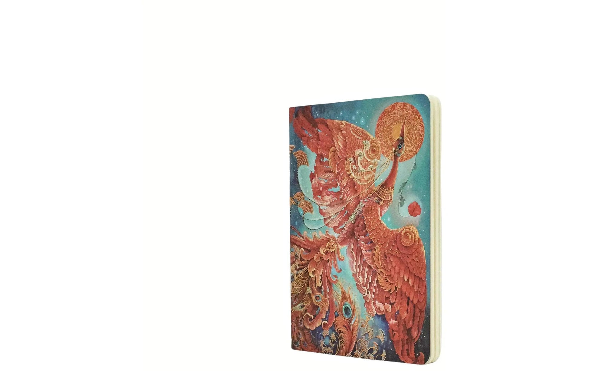 Paperblanks Notizheft – A5 – 80 Blatt – 100 g/m² – Hardcover, perforiert, abgerundete Kanten – rot, FSC
