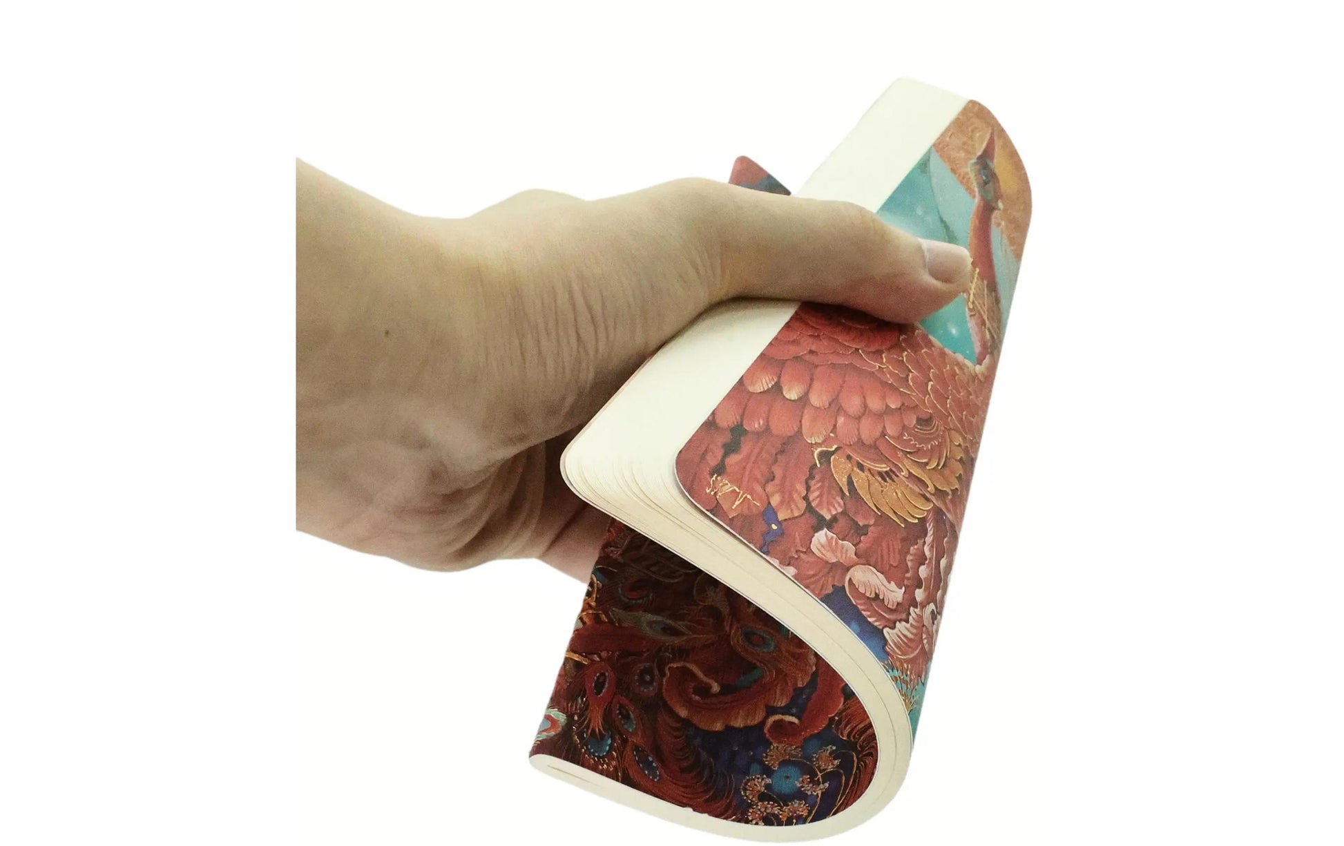 Paperblanks Notizheft – A5 – 80 Blatt – 100 g/m² – Hardcover, perforiert, abgerundete Kanten – rot, FSC