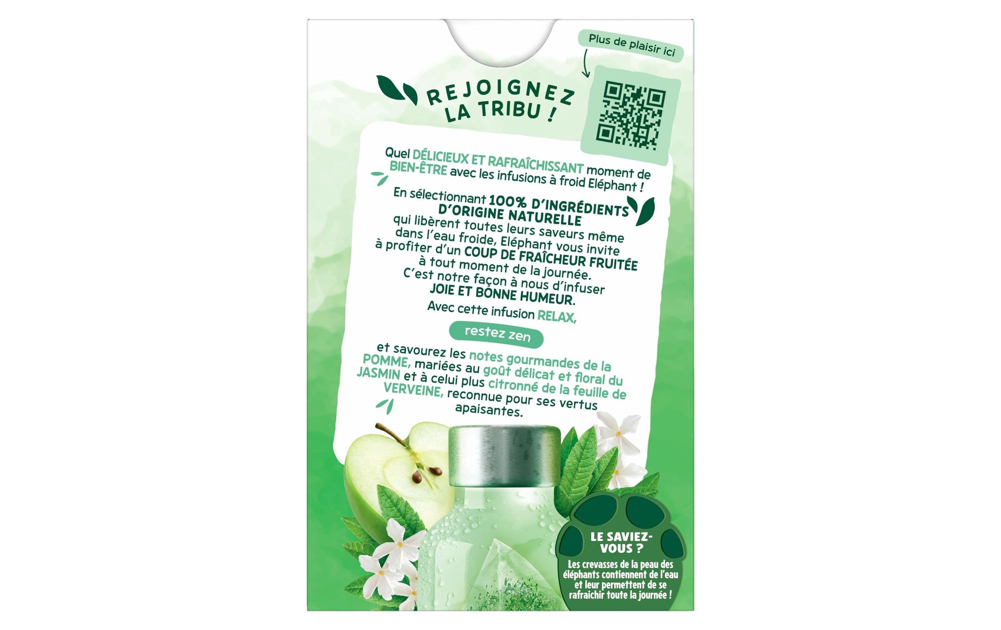 Eléphant Kräutertee Jasmin & Apfel – Teebeutel 15 Beutel