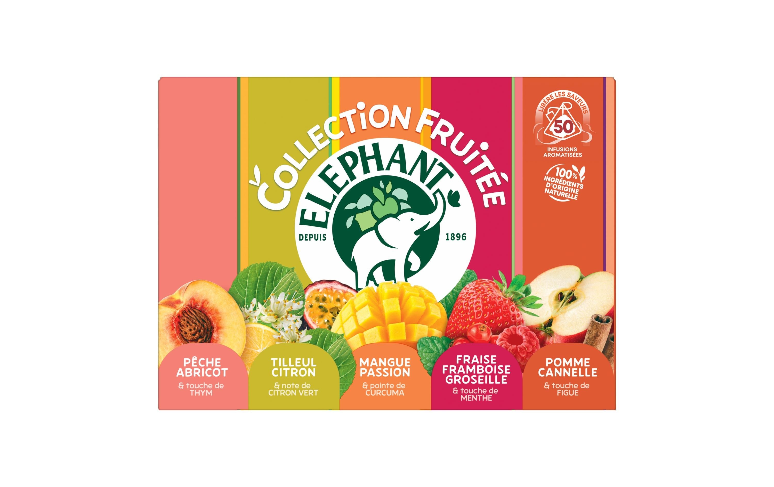 Eléphant Früchtetee Fruchtige Kollektion – Teebeutel 50 Beutel