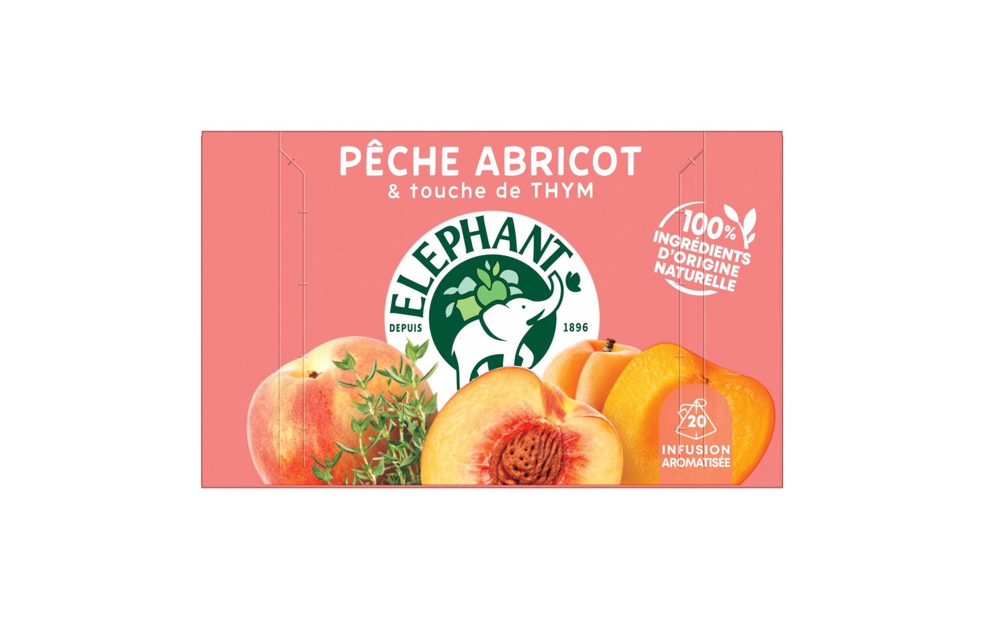 Eléphant Früchtetee Pfirsich & Aprikose – Teebeutel 20 Beutel