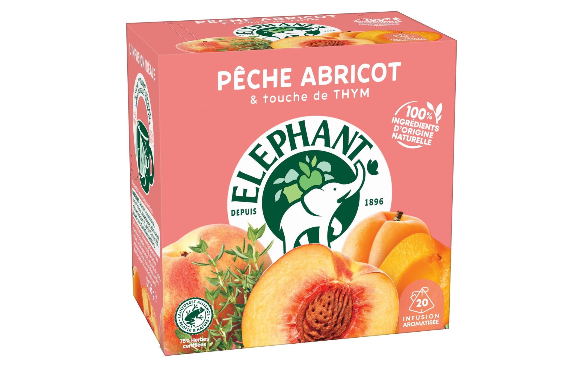 Eléphant Früchtetee Pfirsich & Aprikose – Teebeutel 20 Beutel