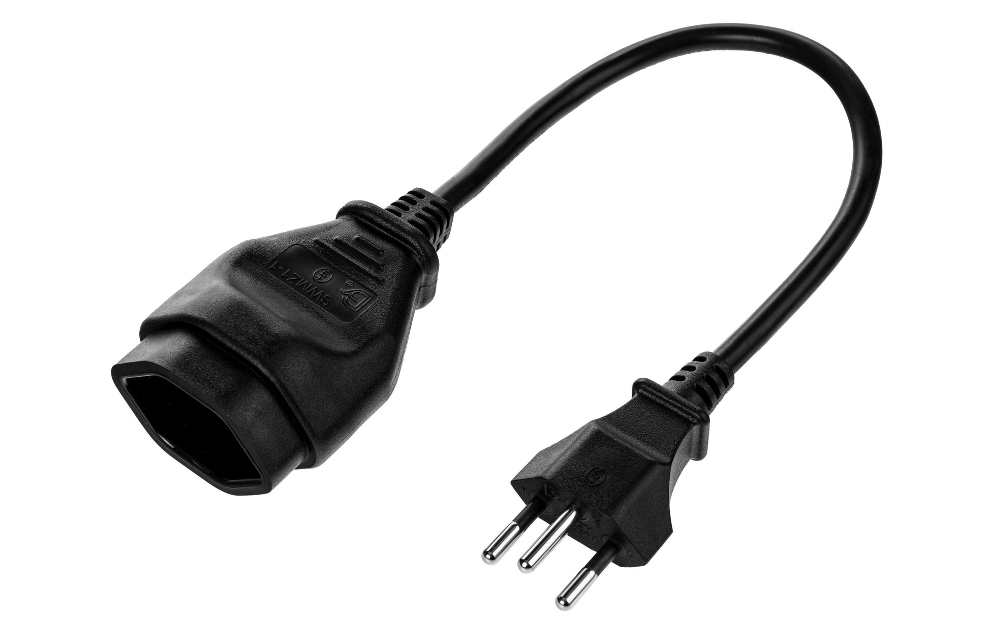 Furber. Verlängerungskabel – T12–T13, 0,2 m, 3×1 mm², Schwarz, 4er-Set