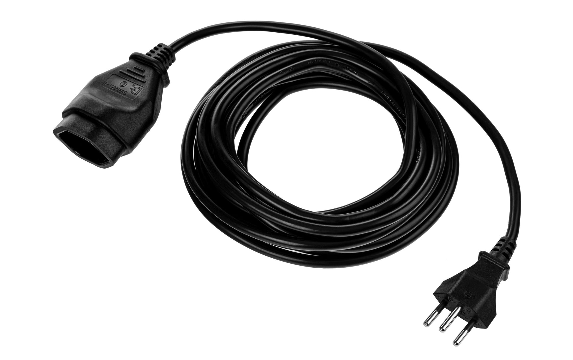 Furber. Verlängerungskabel – T12–T13, 5 m, H05VV‑F, 3×1 mm², Schwarz, 2er-Set