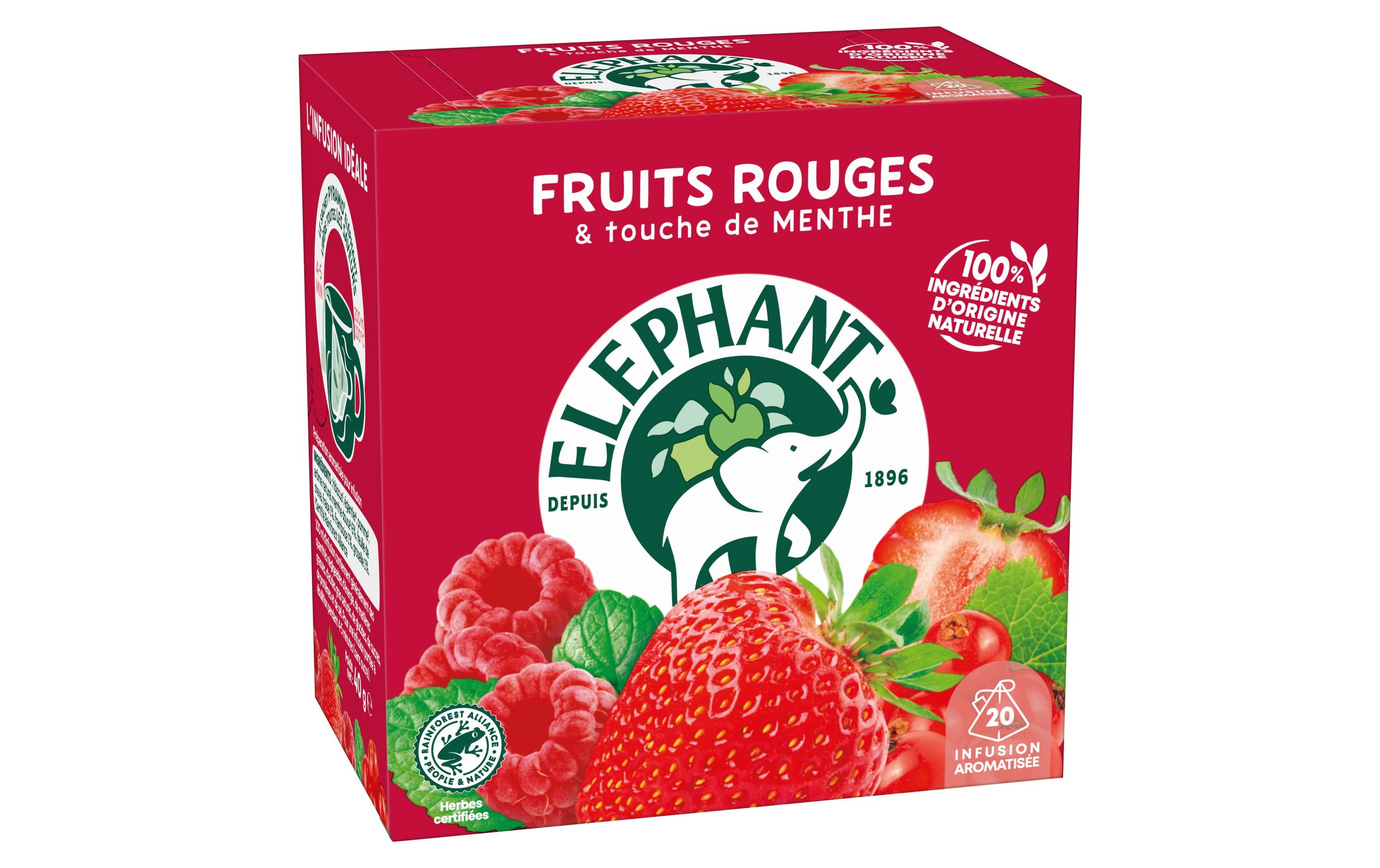 Eléphant Früchtetee Rote Früchte – Teebeutel 20 Beutel