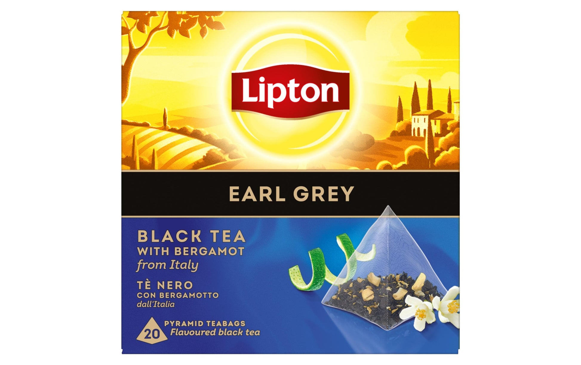 Lipton Schwarztee Earl Grey – Teebeutel 20 Beutel – Fairtrade