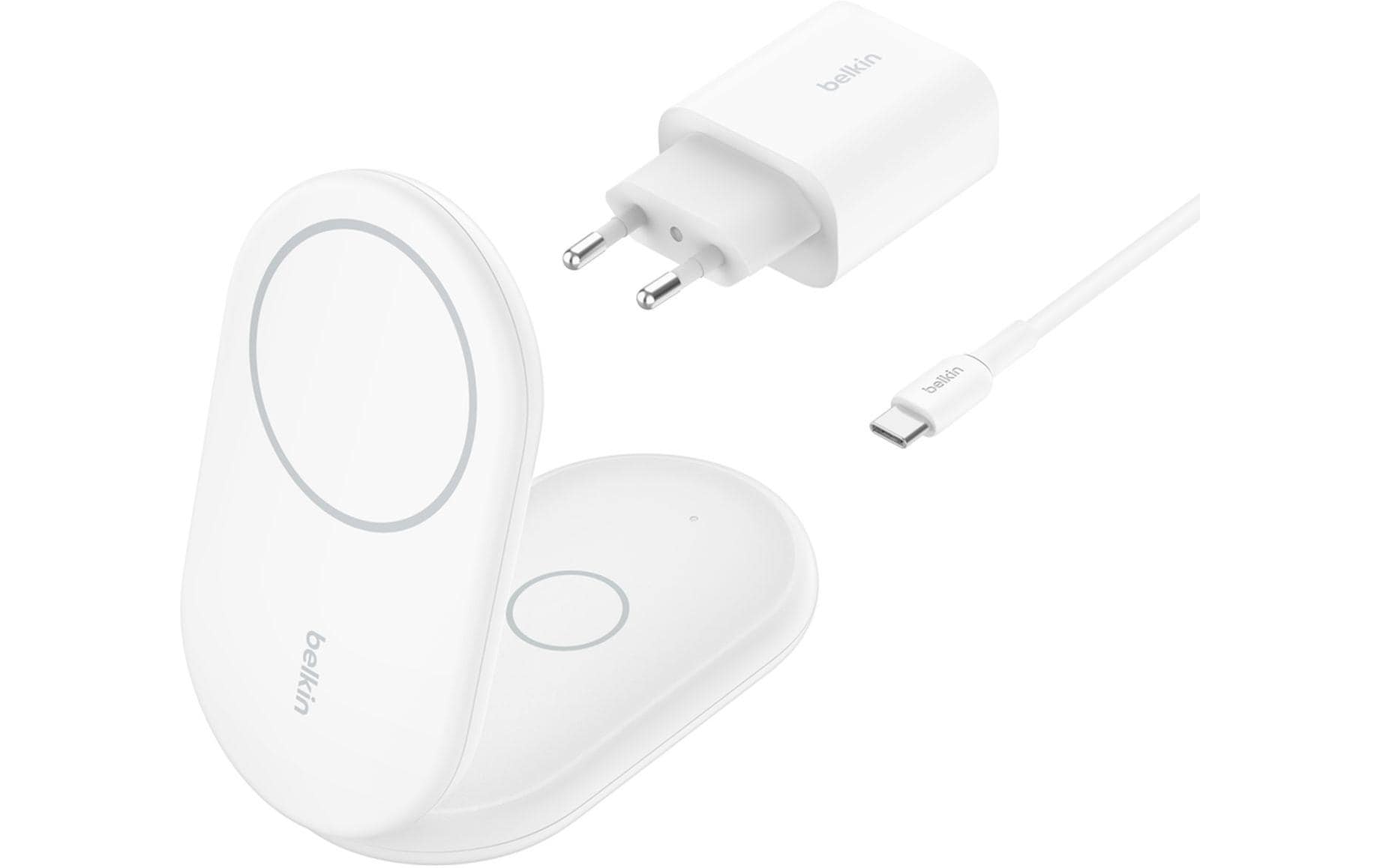 Belkin Boost Charge Ladestation – 15 W, Qi, klappbar, 2-in-1 – für Qi-kompatible Smartphones