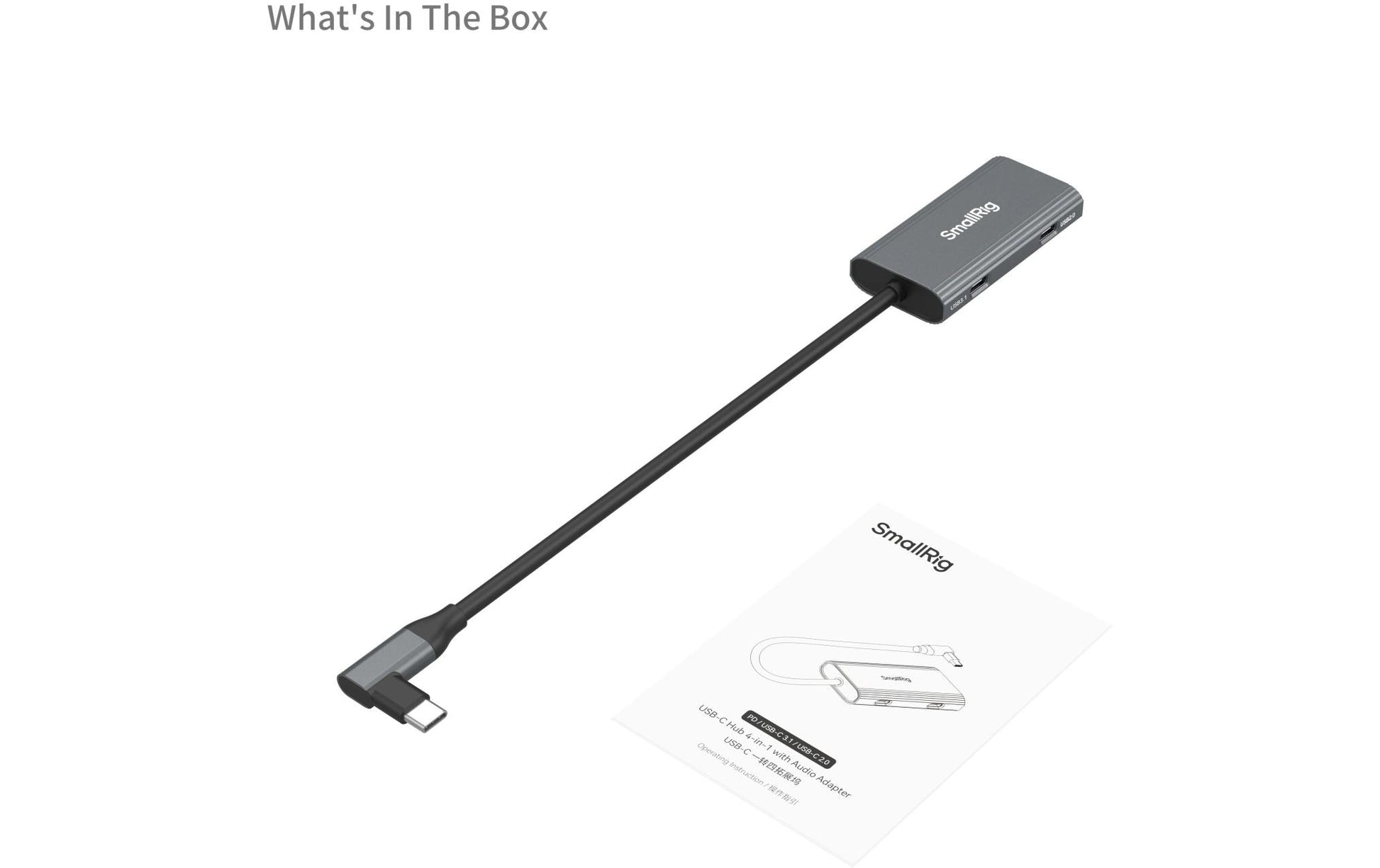 SmallRig 4598 USB-Hub – USB-C, 1× USB-A, 2× USB-C, 100 W PD