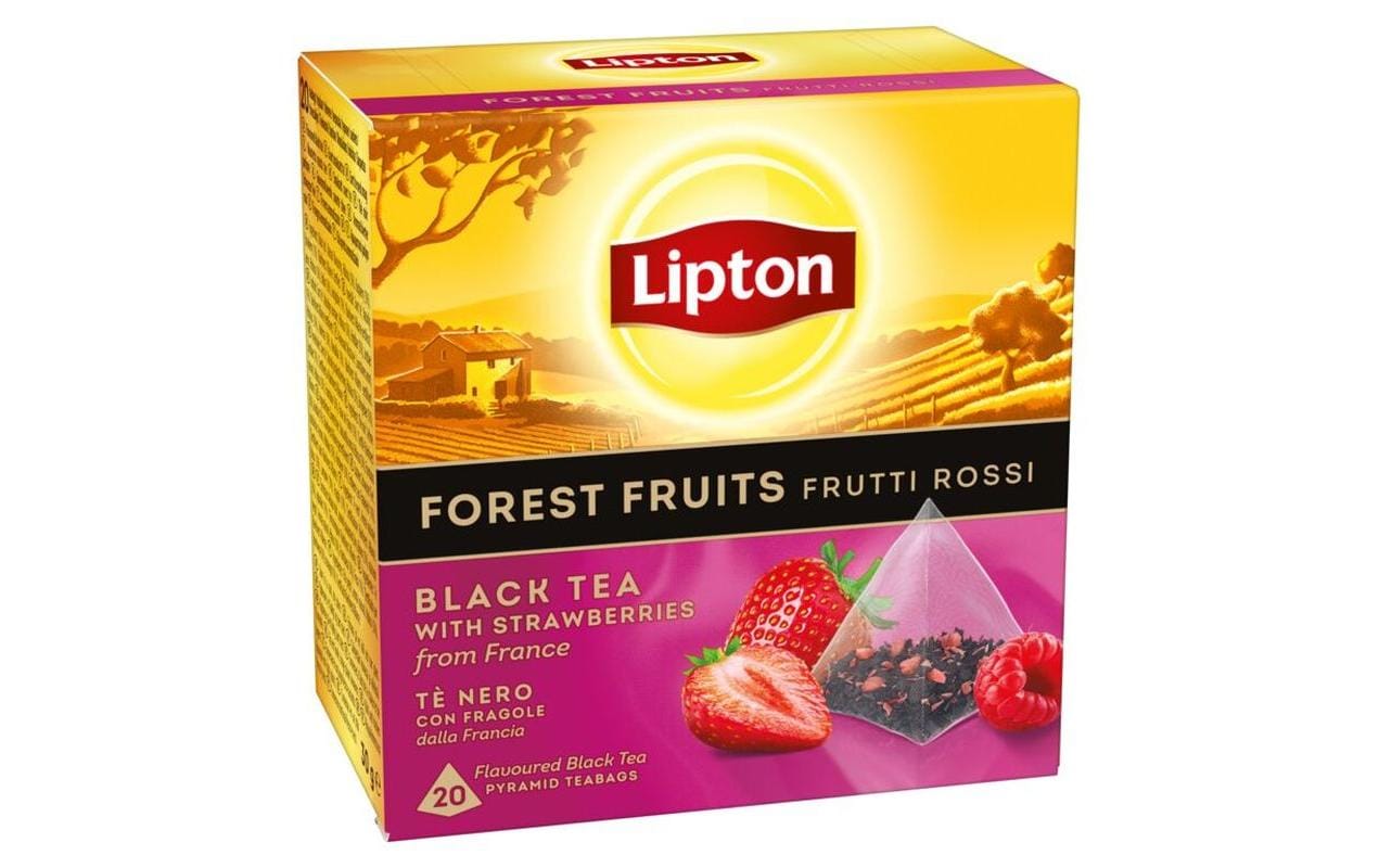 Lipton Schwarztee Waldbeeren – Teebeutel 20 Beutel – Fairtrade