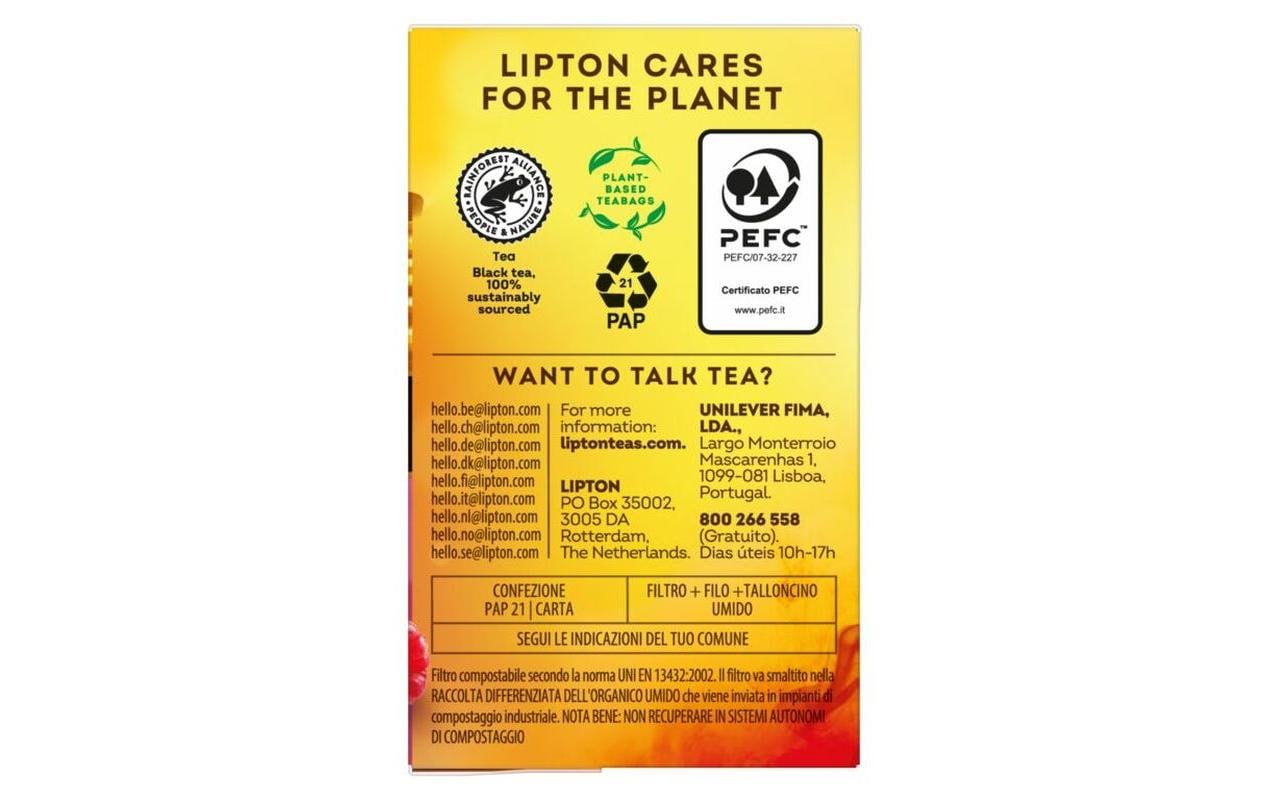 Lipton Schwarztee Waldbeeren – Teebeutel 20 Beutel – Fairtrade