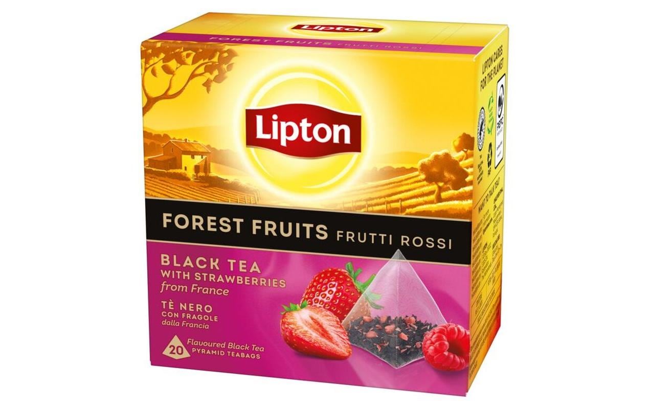 Lipton Schwarztee Waldbeeren – Teebeutel 20 Beutel – Fairtrade