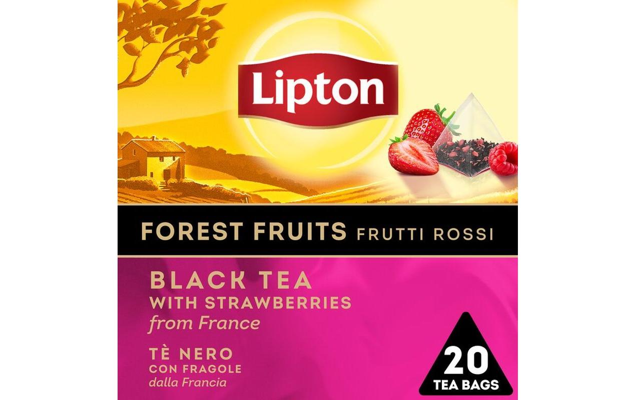 Lipton Schwarztee Waldbeeren – Teebeutel 20 Beutel – Fairtrade