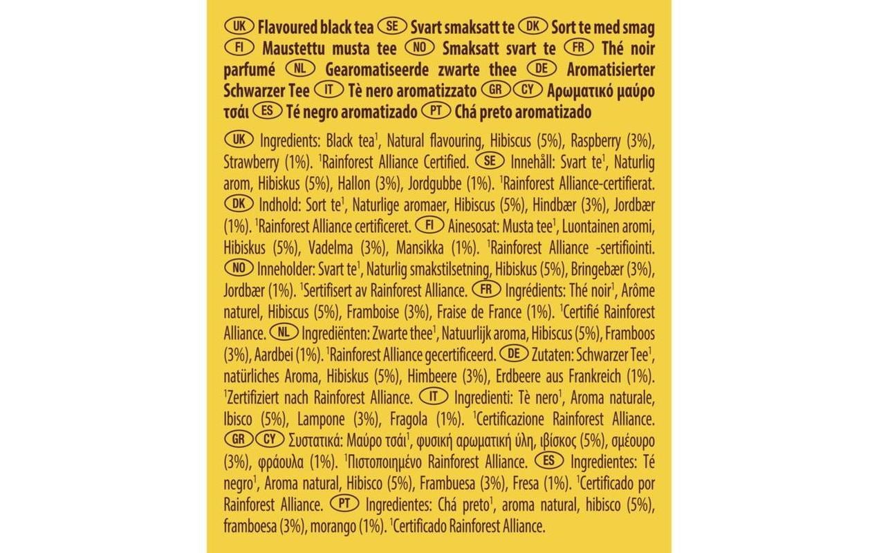 Lipton Schwarztee Waldbeeren – Teebeutel 20 Beutel – Fairtrade