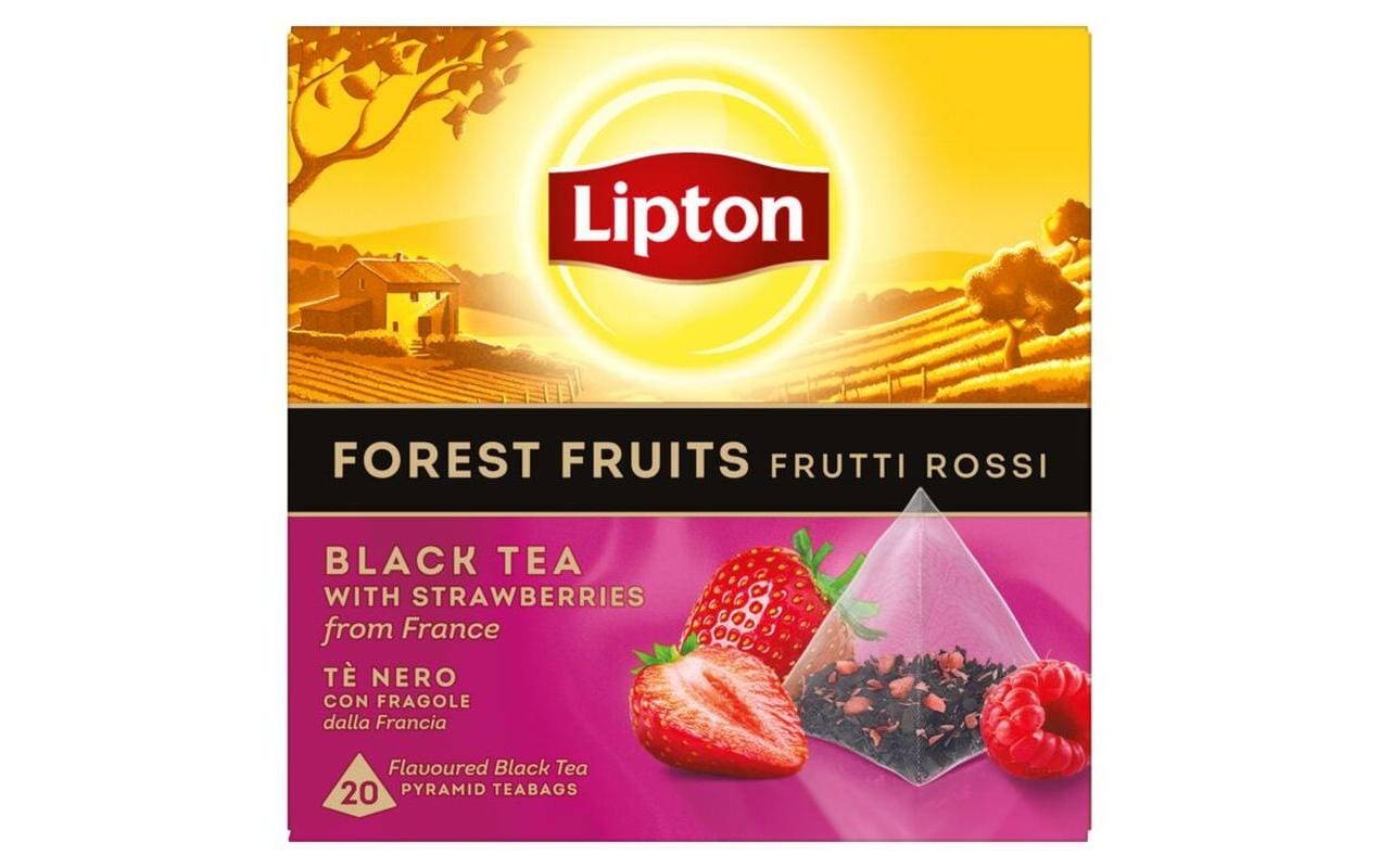 Lipton Schwarztee Waldbeeren – Teebeutel 20 Beutel – Fairtrade