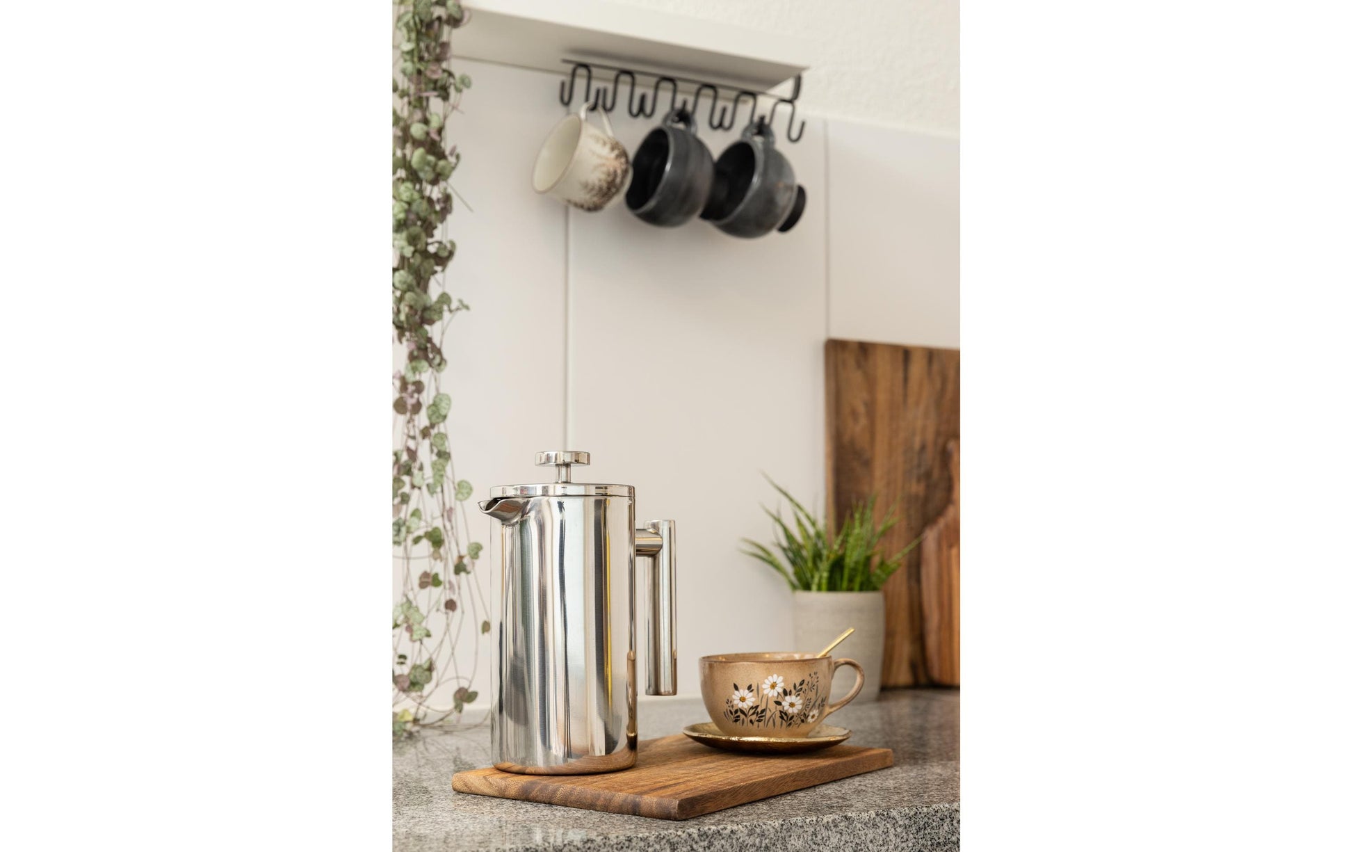 Furber. Furber French Press / Kaffeebereiter – 1 l, 8 Tassen, Edelstahl, 18,5 × 21,5 × 10,5 cm
