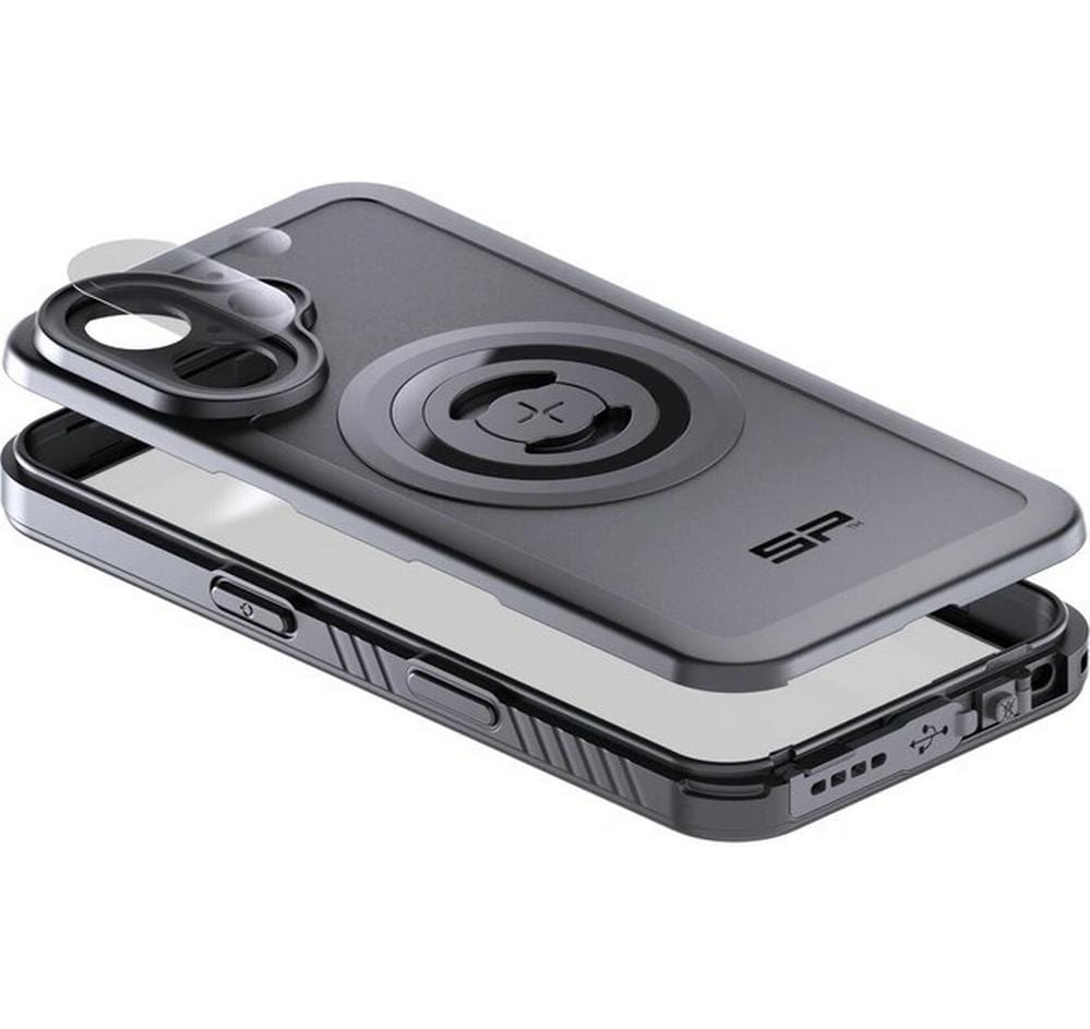 SP Connect Backcover – für Apple iPhone 16 – schwarz – MagSafe-kompatibel, wasserdicht