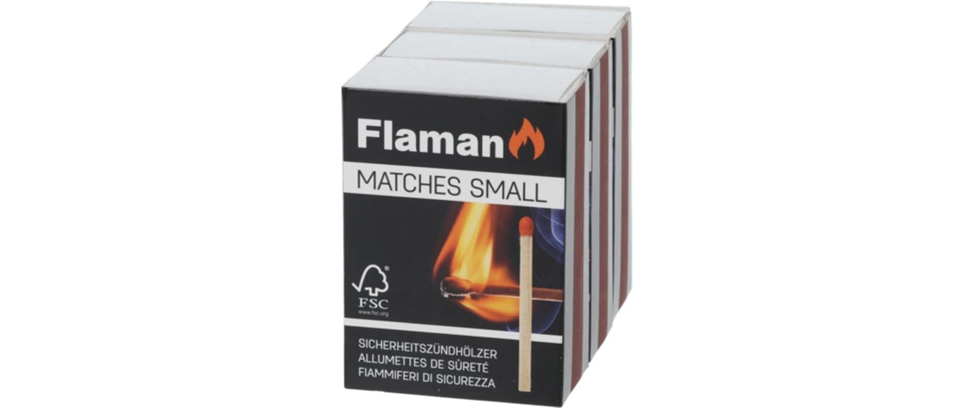 Flaman Feueranzünder 720 Stk., 5 × 8 cm, Holz (FSC), schwarz