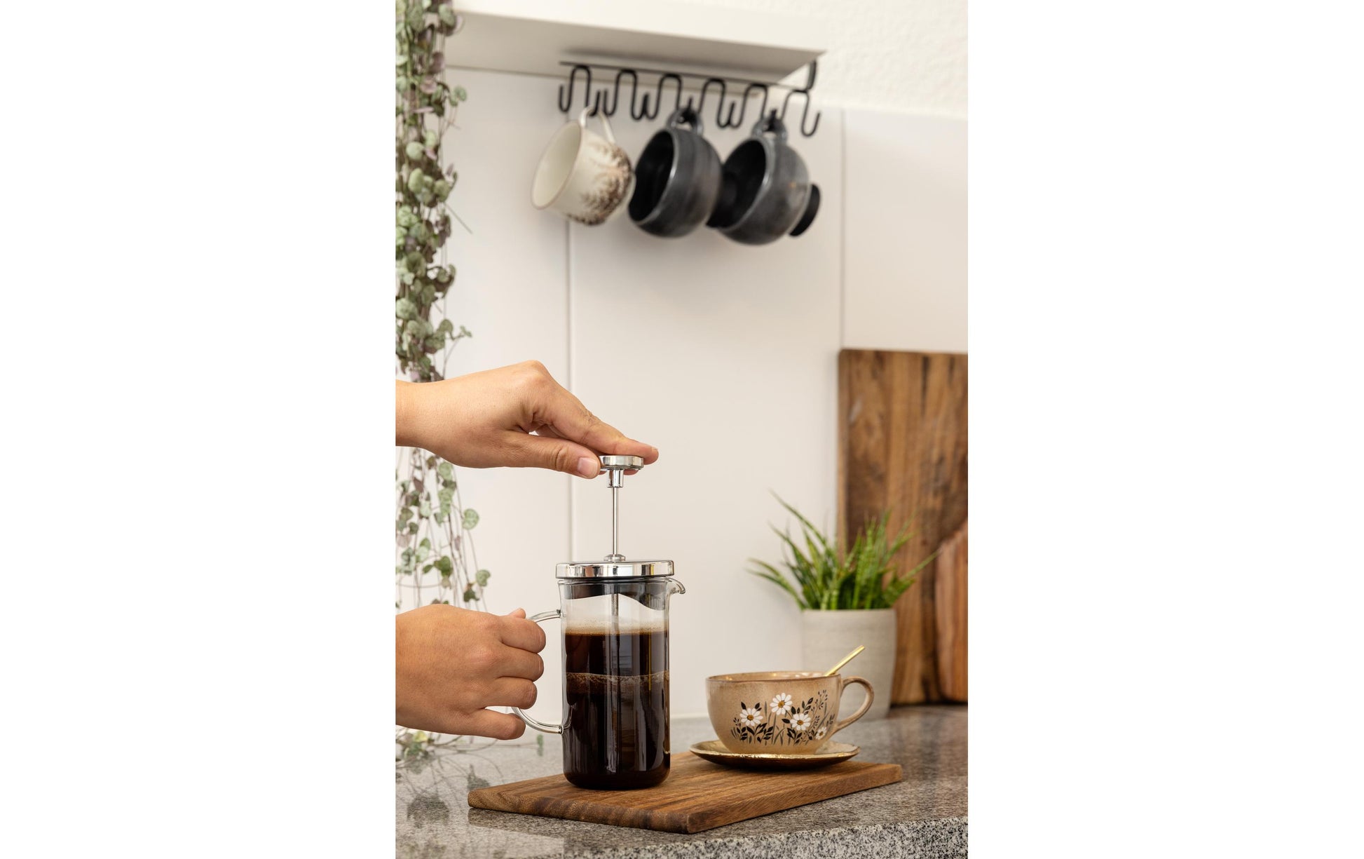 Furber. Furber French Press / Kaffeebereiter – 0,35 l, 3 Tassen, Borosilikatglas