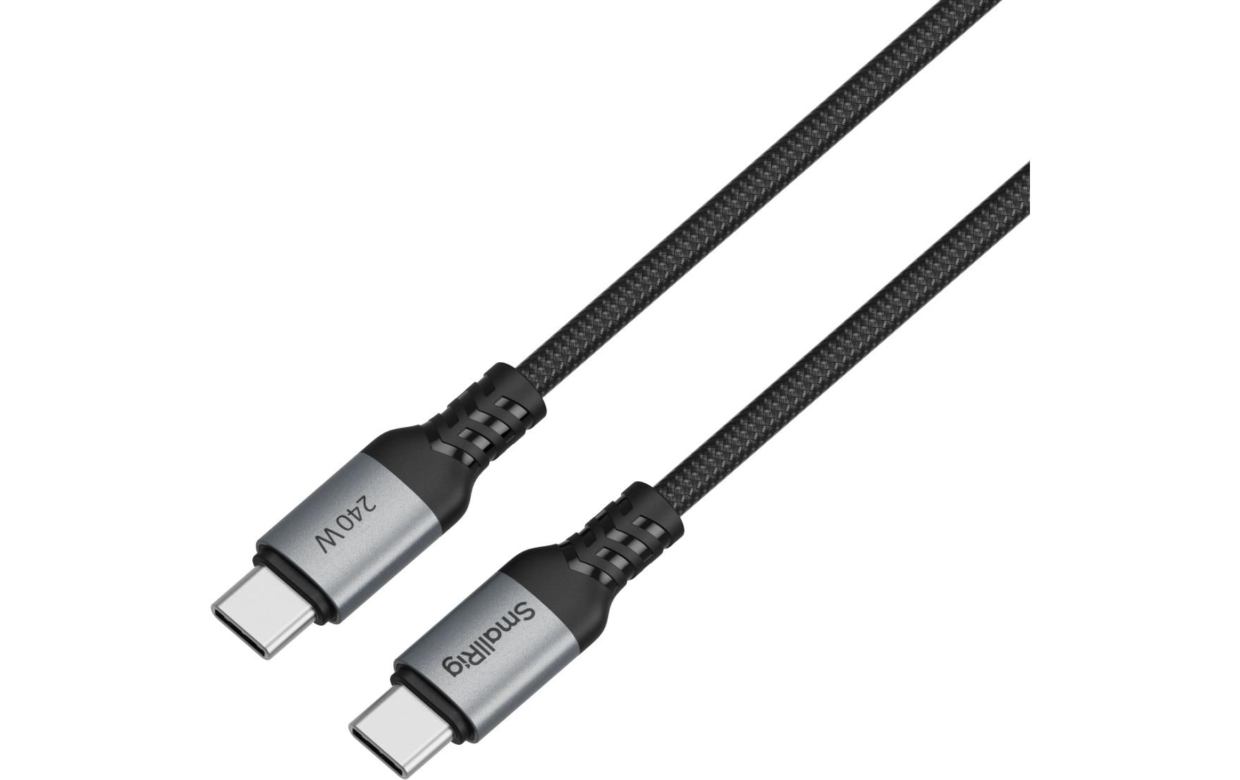 SmallRig USB-C auf USB-C Kabel – USB 2.0 (480 Mbit/s) – 1 m – PD 240 W – Geflochten, Textilmantel