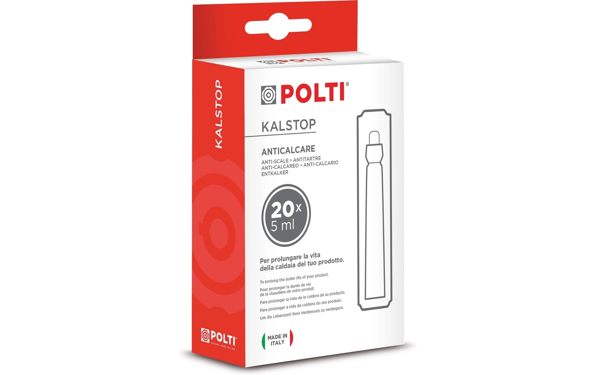 Polti Kalstop – Entkalker – für Dampfbügelstationen – 20er-Pack