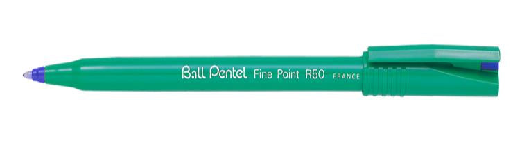 Pentel Ball Fine – Tintenroller, mit Kappe, 0,8 mm, Blau