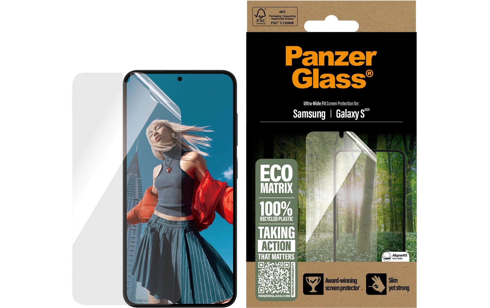 PanzerGlass Displayschutzfolie – für Samsung Galaxy S25, 1 Stück