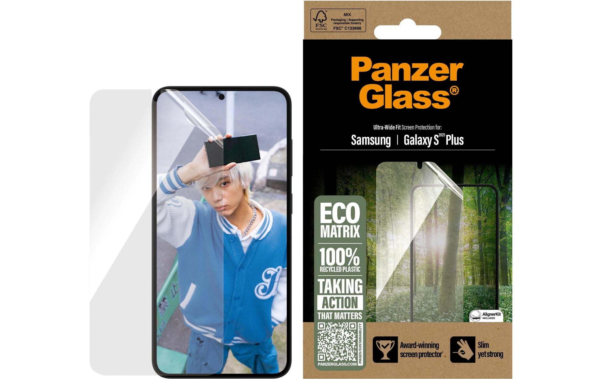 PanzerGlass Displayschutzfolie – für Samsung Galaxy S25+, transparent, 1 Stück