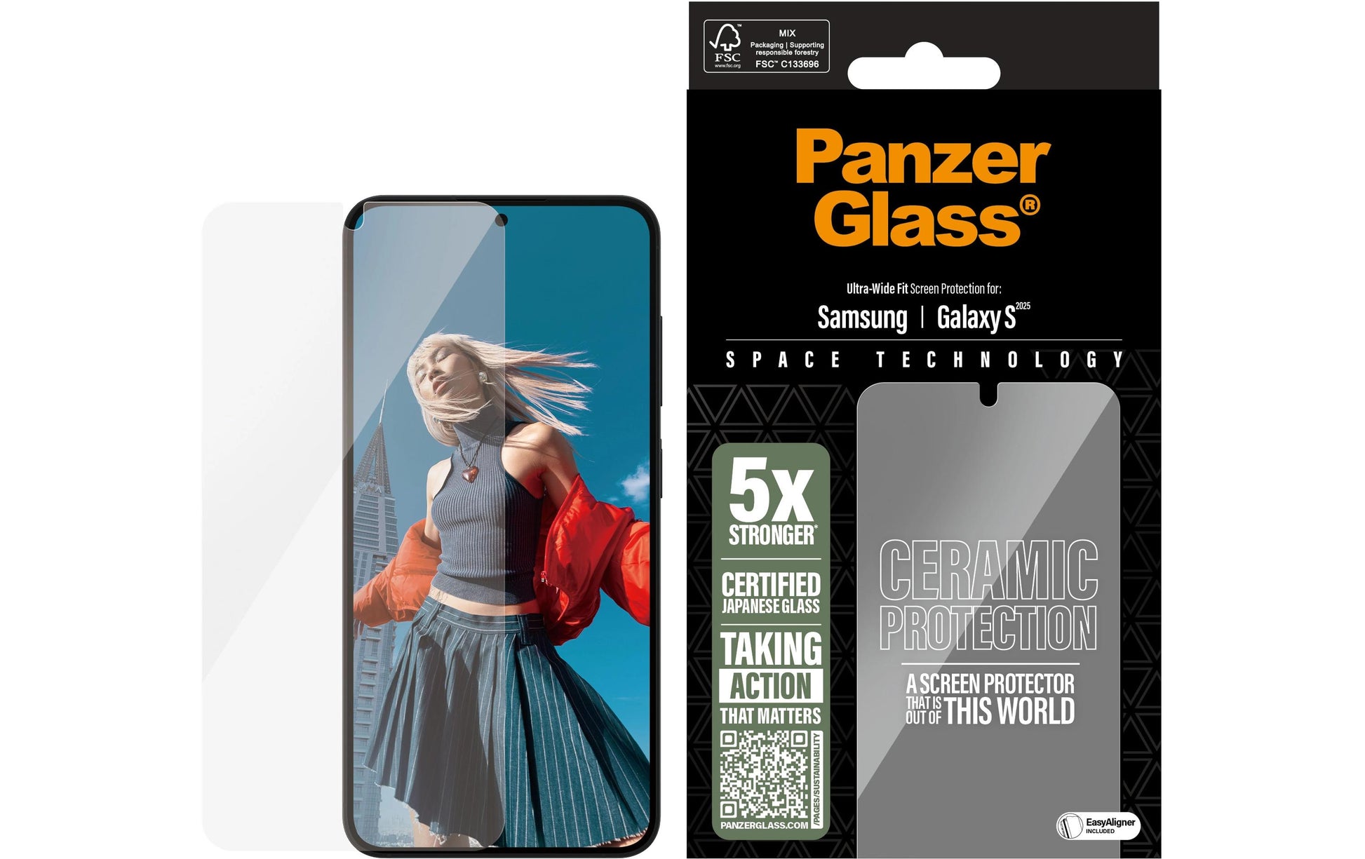 PanzerGlass Backcover Ultra Wide Fit – für Samsung Galaxy S25 – Keramik