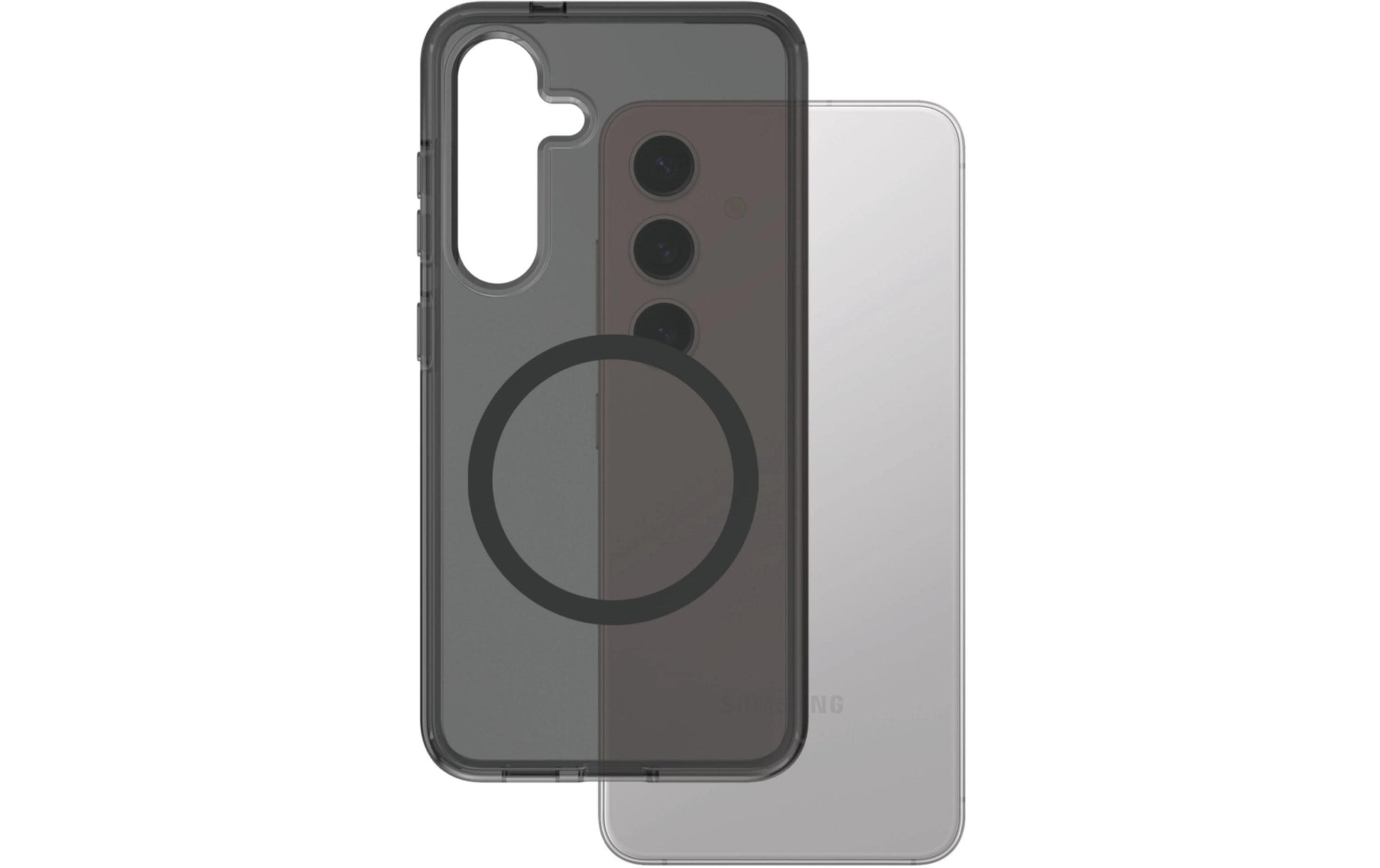 PanzerGlass CARE Flagship Backcover – für Samsung Galaxy S25, Smokey, bis 3,6 m sturzsicher, Qi-kompatibel
