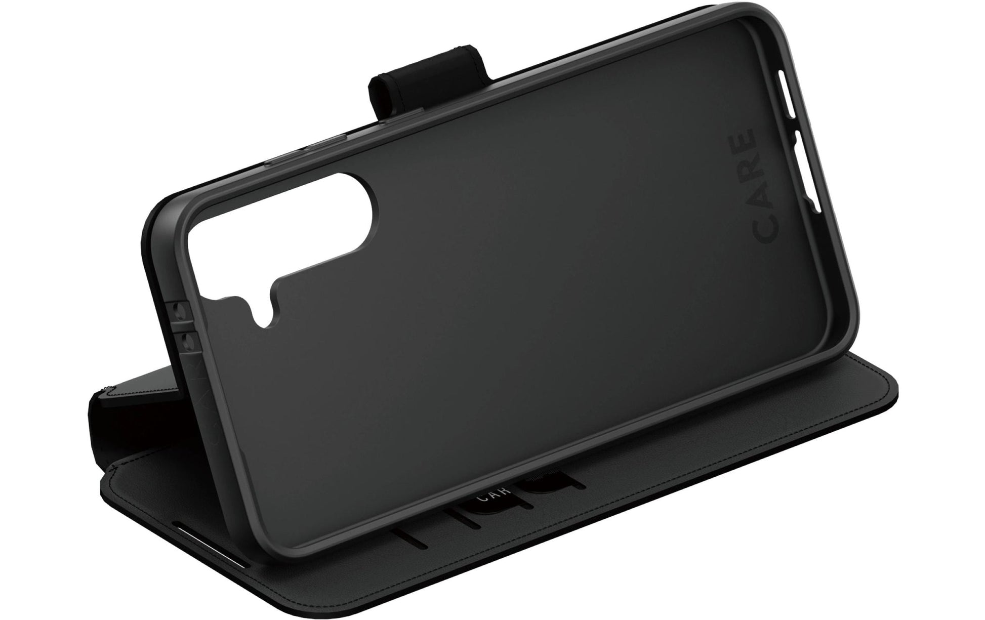 PanzerGlass CARE – Backcover – für Samsung Galaxy S25+ – schwarz – stossgeschützt (bis 2,4 m), mit Standfuss