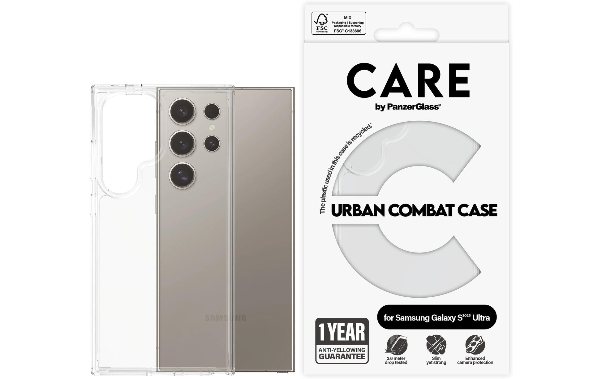 PanzerGlass Backcover CARE Flagship – für Samsung Galaxy S25 Ultra – transparent
